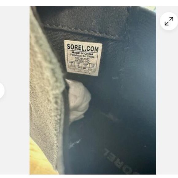 SOREL Joan Of Arctic Kids Sz 5 /37 Wedge II Chelsea Boot Waterproof Suede Gray - Picture 4 of 6